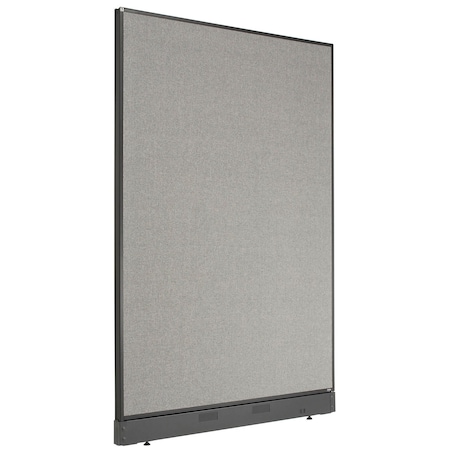 Interion By Global Industrial Interion Office Partition Panel with Pass-Thru Cable, 48-1/4inW x 64inH, Gray 238637PGY
